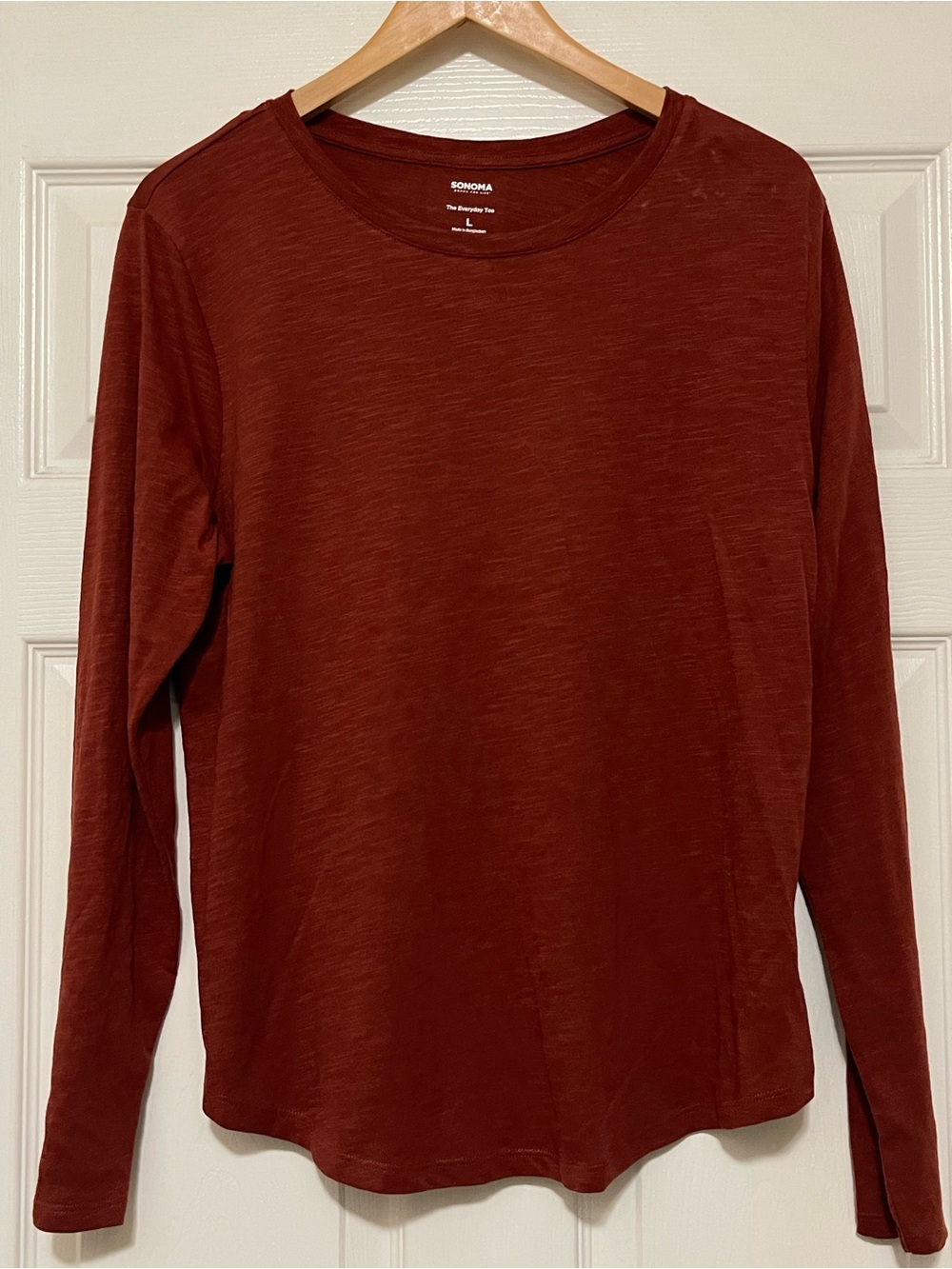 Sonoma women’s  Long-Sleeve Crew Tee - Rust